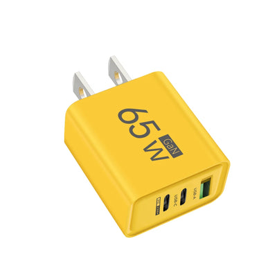 65W GaN Type C PD Charger 3 Ports USB Fast Charging Cellphone Adapter Quick Charger 3.0 For iPhone 16 15 Xiaomi Samsung Huawei