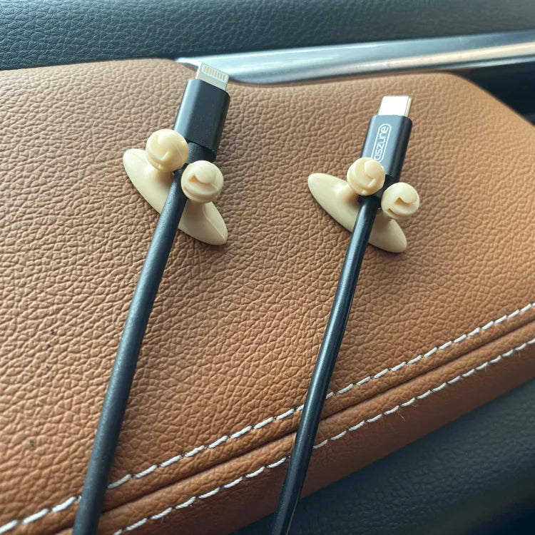 Car Dashboard Phone Charger Cable Manager Hook Headphone Line Organizer Clasp Clamp Holder Auto Interior Accessories