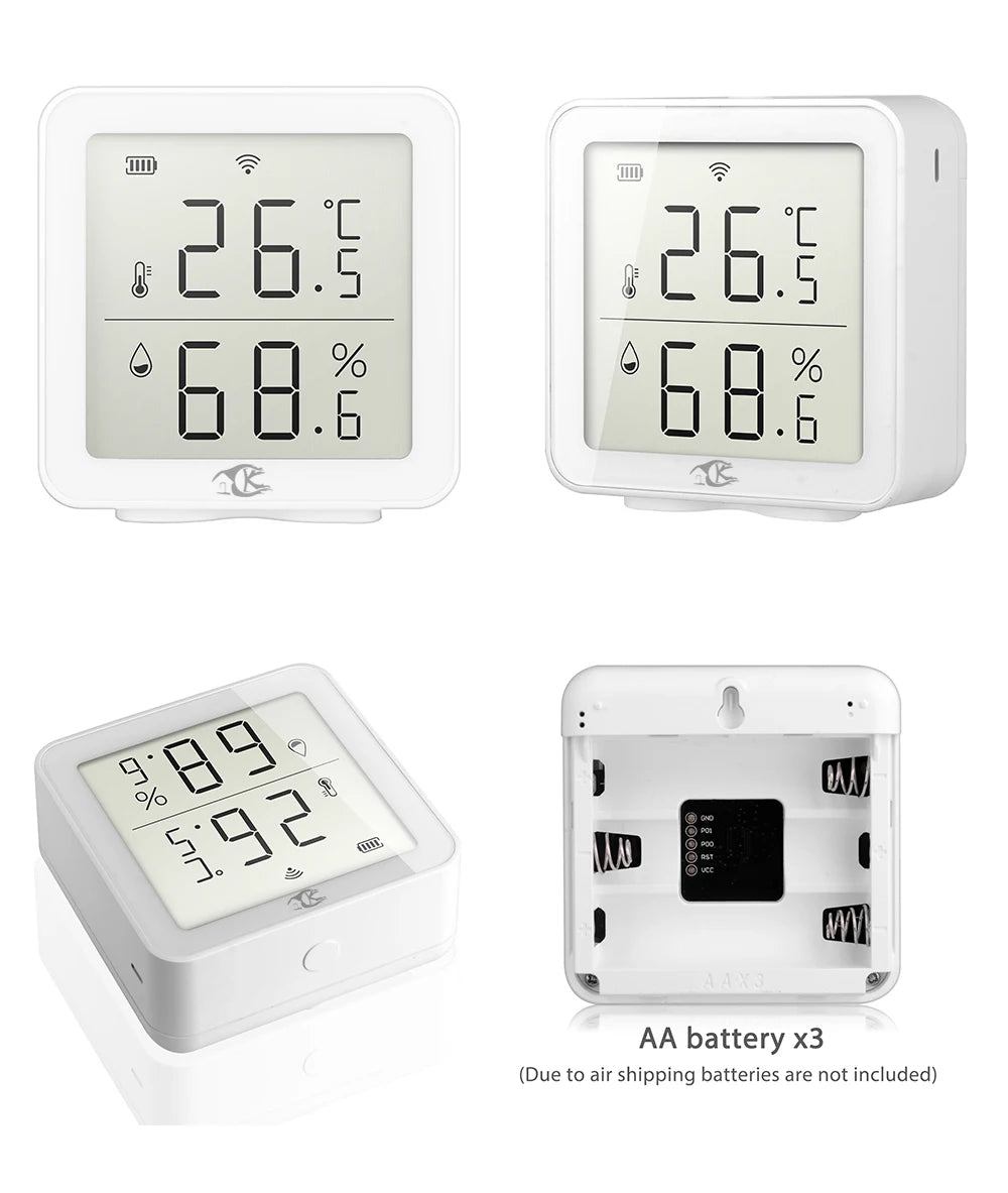 Smarsecur Smart Home Tuya WiFi Temperature Humidity High Accuracy T&H Sensor with Display