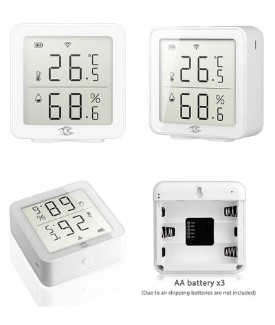 Smarsecur Smart Home Tuya WiFi Temperature Humidity High Accuracy T&H Sensor with Display