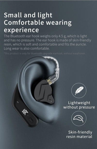 KZ AZ09 Bluetooth 5.2 Wireless Upgrade Cable  HIFI Wireless Ear Hook With Charging Case For KZ TRN CCA Earphones Headset