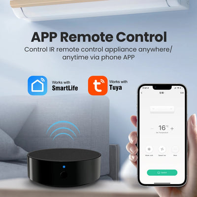 AVATTO Tuya WiFi IR Remote For Air Conditioning TV DVD AUD AC Universal Infrared Remote Control Works With Alexa, Google Home