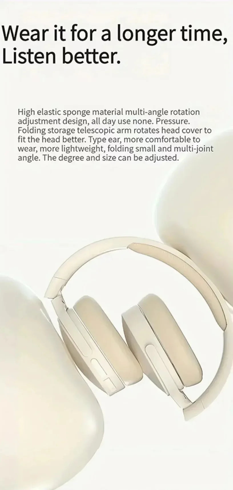 Fashion HIFI Stereo Headsets True Sports With Earphones TF/AUX Music Player with MicWireless Bluetooth Headphones Over Ear