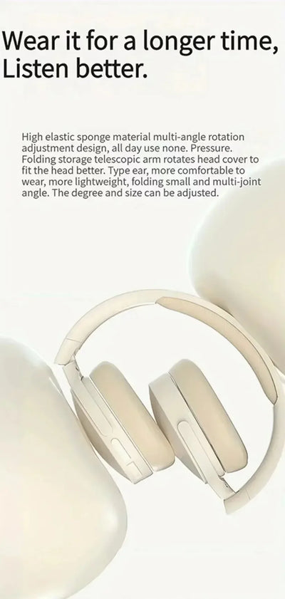 Fashion HIFI Stereo Headsets True Sports With Earphones TF/AUX Music Player with MicWireless Bluetooth Headphones Over Ear