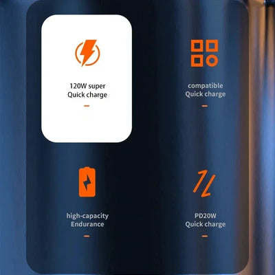 Xiaomi Power Bank 200000mAh 120W Super Fast Charging Battery High Capacity Digital Display Power Bank For iPhone Samsung Huawei