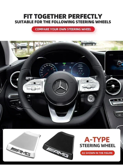 Car Interior Steering Wheel Badge Sticker Panel Center Emblem For AMG Mercedes Benz W212 W213 W205 GLA CLA GLC GLE New C/E Class
