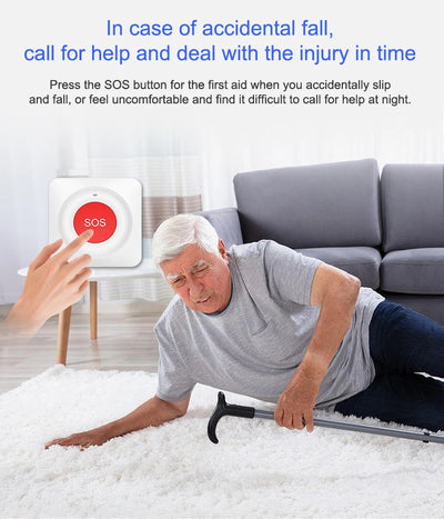 Tuya Smart Wireless SOS Emergency Call Button WiFi/Zigbee Button for Elderly Children Patients Safety Alert and Assistance