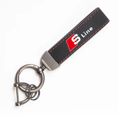 1Pcs Car Styling Keychain Ring Suede Key Accessories For Audi Sline A1 A3 A4 A5 A6 A7 A8 Q2 Q3 Q5 Q7 Q8 TTS B6 B8 C5 B9 S1 S5 S7