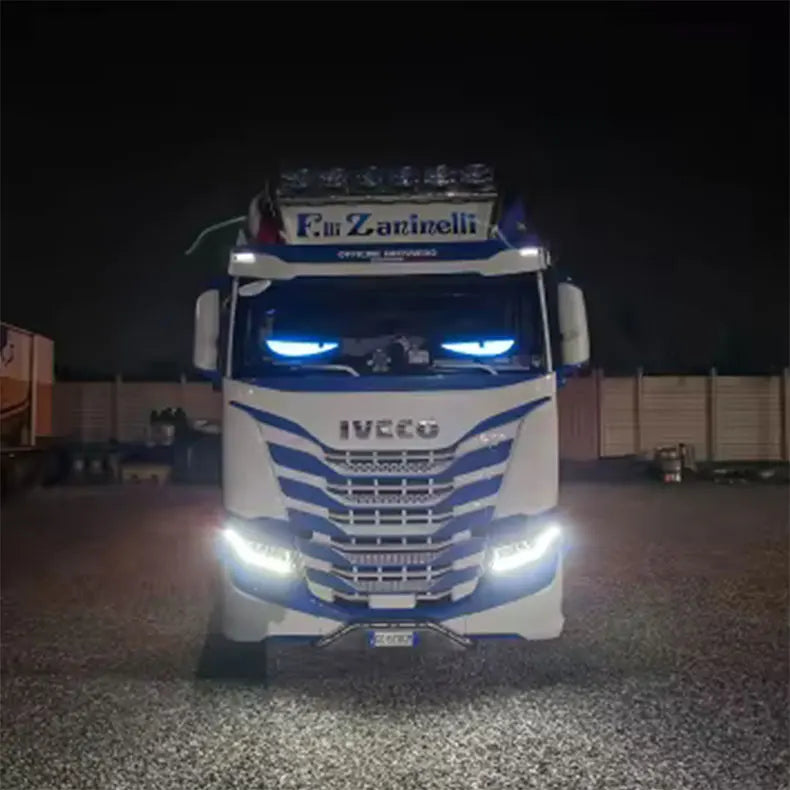 Large APP Truck Car Devil Eye LED Pixel Panel Light Remote Music Control Custom Text Lighting Scrolling For Board Windshield