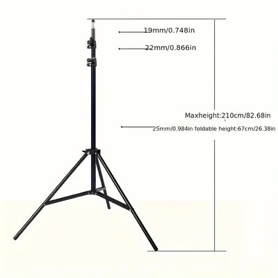 Metal Aluminum Alloy Light Stand Photography Portable Tripod with 1/4 Screw for Softbox LED Ring Light Phone Camera