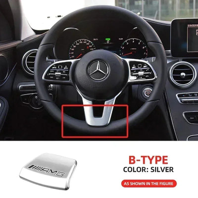 Car Interior Steering Wheel Badge Sticker Panel Center Emblem For AMG Mercedes Benz W212 W213 W205 GLA CLA GLC GLE New C/E Class