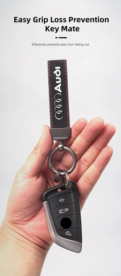 1Pcs Car Styling Keychain Ring Suede Key Accessories For Audi Sline A1 A3 A4 A5 A6 A7 A8 Q2 Q3 Q5 Q7 Q8 TTS B6 B8 C5 B9 S1 S5 S7
