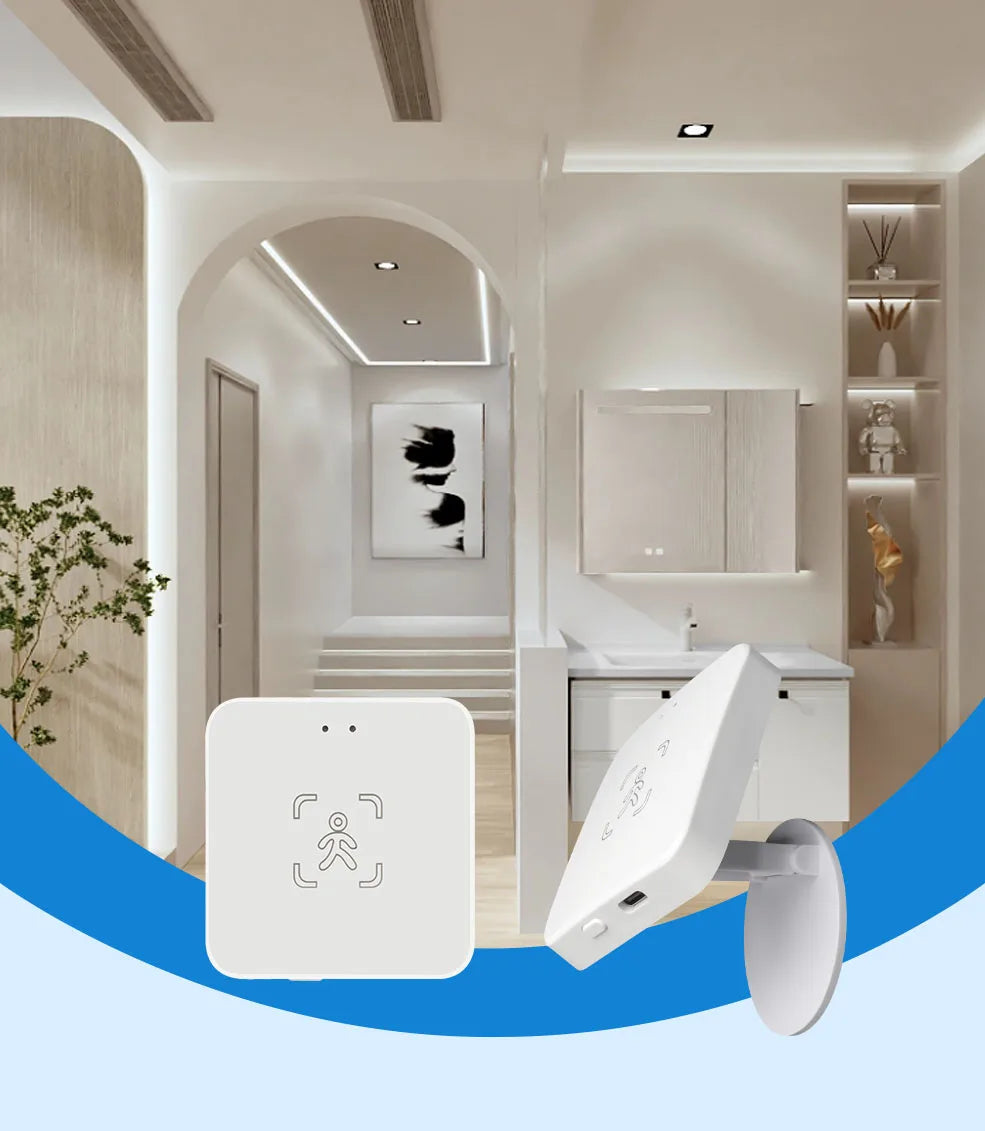 Tuya Zigbee/WiFi Smart Human Presence Sensor MmWave Radar Detection Luminance/Distance Detection For Z2M Support Home Assistant