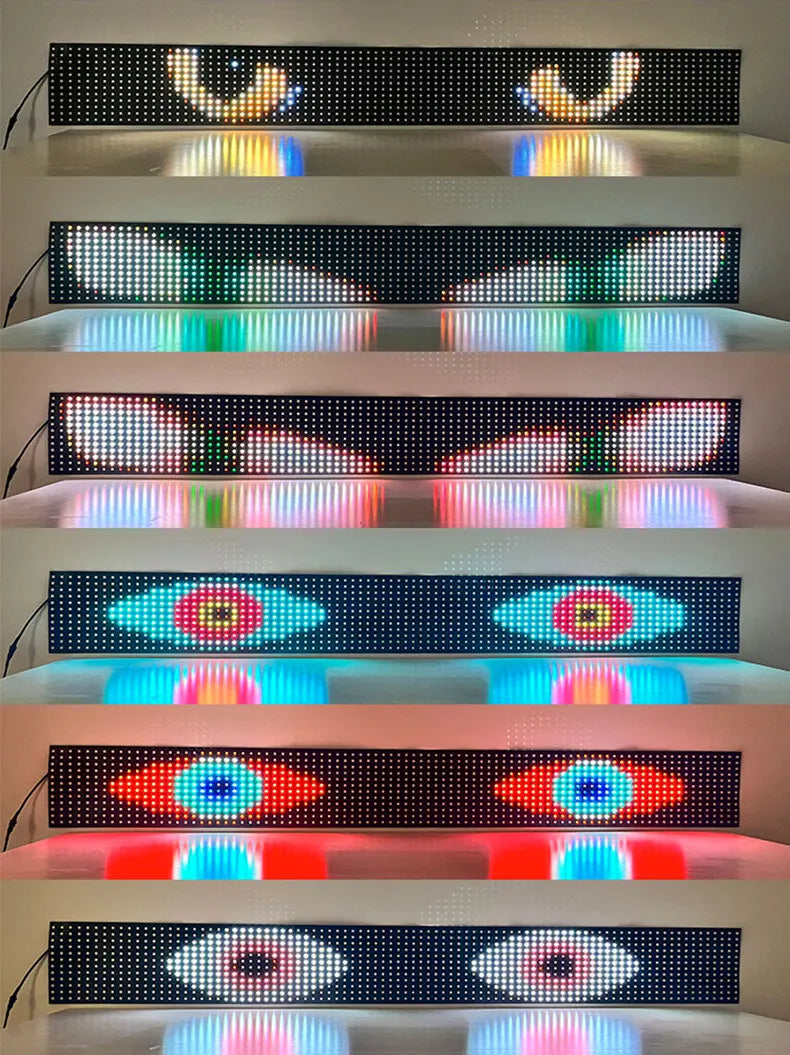 Large APP Truck Car Devil Eye LED Pixel Panel Light Remote Music Control Custom Text Lighting Scrolling For Board Windshield