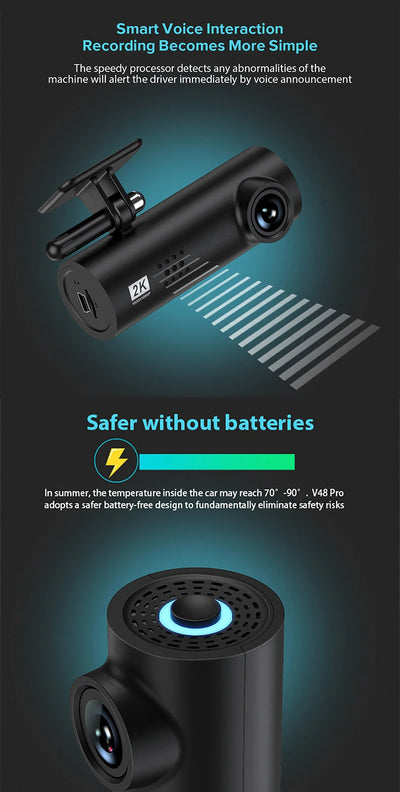 Dash Cam auto 4K WiFi Front Camera Mini Car DVR Video Recorders Night Vision 24H Parking Monitor surveillance Recording camera