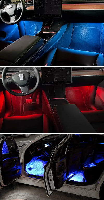 New LED Car Interior Ambient Foot Strip Light Kit Backlight 5V USB Auto Decorative Atmosphere Neon Lamp Vehicle Accessories