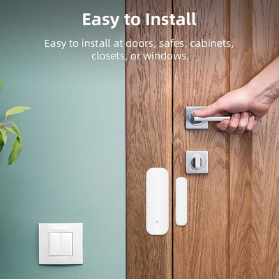 WiFi or Zigbee Window Door Sensor Tuya Smart Home Security Alarm System Voice Control Via Alexa Google Home Smart