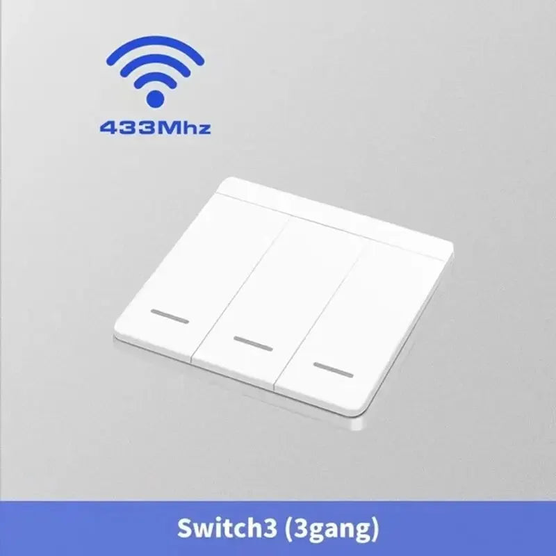 1/2/3 gang 433Mhz smart push Wireless Switch Light RF Remote Control 110V 220V Receiver home Wall button Ceiling Lamp