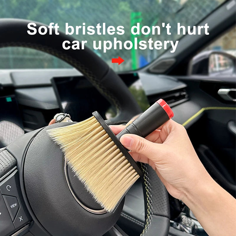 Car Interior Cleaning Brush Soft Bristles Dust Removal Brush Auto Air Outlet Gaps Duster for Car Detailing Clean Tool