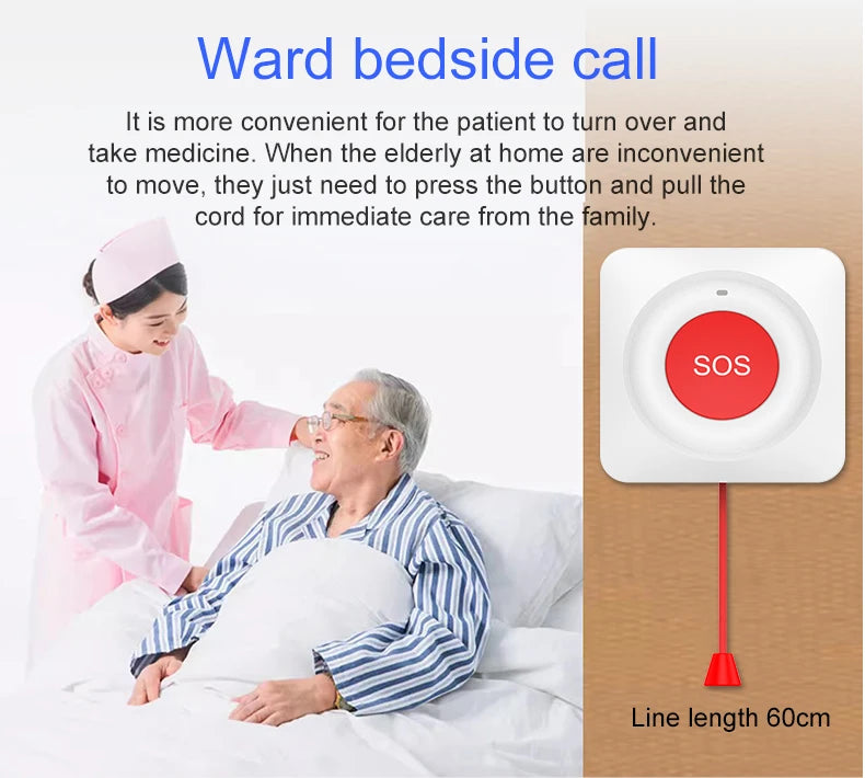 Tuya Smart Wireless SOS Emergency Call Button WiFi/Zigbee Button for Elderly Children Patients Safety Alert and Assistance