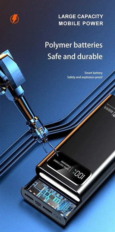 Xiaomi Power Bank 200000mAh 120W Super Fast Charging Battery High Capacity Digital Display Power Bank For iPhone Samsung Huawei