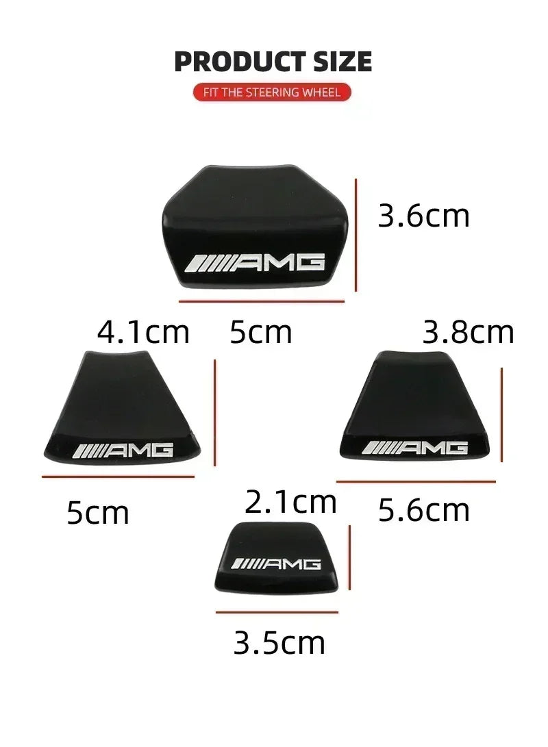 Car Interior Steering Wheel Badge Sticker Panel Center Emblem For AMG Mercedes Benz W212 W213 W205 GLA CLA GLC GLE New C/E Class