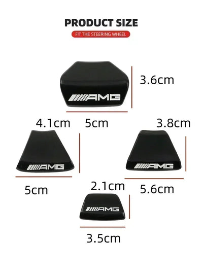 Car Interior Steering Wheel Badge Sticker Panel Center Emblem For AMG Mercedes Benz W212 W213 W205 GLA CLA GLC GLE New C/E Class