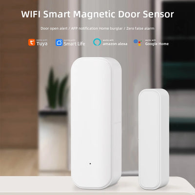 WiFi or Zigbee Window Door Sensor Tuya Smart Home Security Alarm System Voice Control Via Alexa Google Home Smart