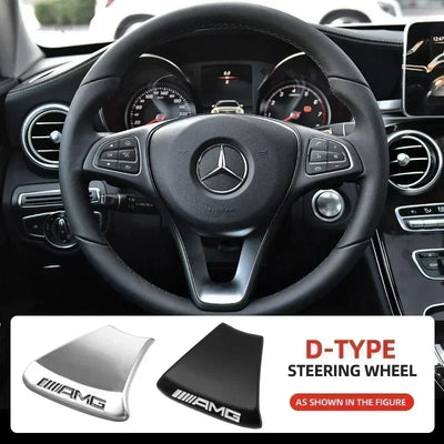 Car Interior Steering Wheel Badge Sticker Panel Center Emblem For AMG Mercedes Benz W212 W213 W205 GLA CLA GLC GLE New C/E Class