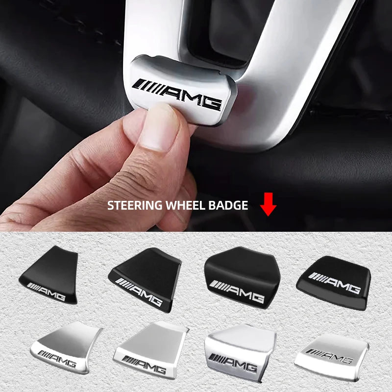 Car Interior Steering Wheel Badge Sticker Panel Center Emblem For AMG Mercedes Benz W212 W213 W205 GLA CLA GLC GLE New C/E Class