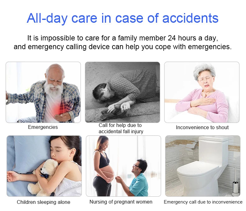 Tuya Smart Wireless SOS Emergency Call Button WiFi/Zigbee Button for Elderly Children Patients Safety Alert and Assistance