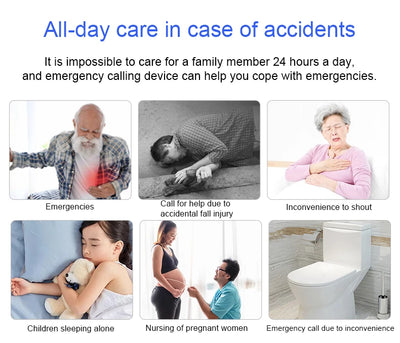 Tuya Smart Wireless SOS Emergency Call Button WiFi/Zigbee Button for Elderly Children Patients Safety Alert and Assistance