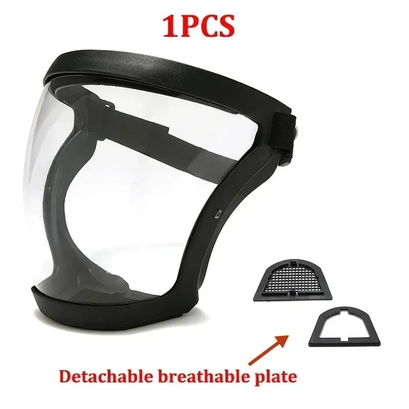 Work Protection Mask Transparent Facial Shield Transparent Facial Protector Face Protective Screen Kitchen Accessories Gadgets