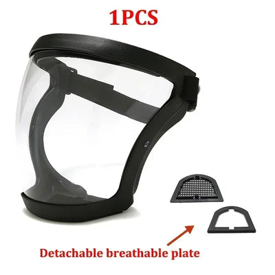 Work Protection Mask Transparent Facial Shield Transparent Facial Protector Face Protective Screen Kitchen Accessories Gadgets