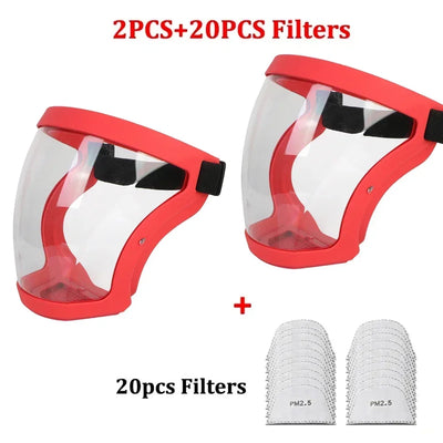 Work Protection Mask Transparent Facial Shield Transparent Facial Protector Face Protective Screen Kitchen Accessories Gadgets
