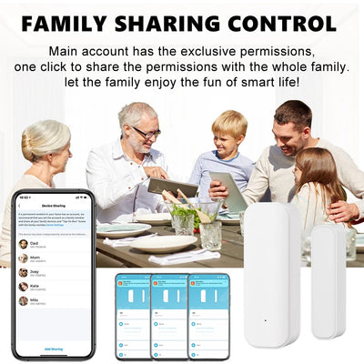 WiFi or Zigbee Window Door Sensor Tuya Smart Home Security Alarm System Voice Control Via Alexa Google Home Smart