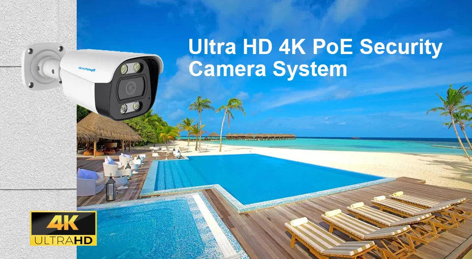 16CH 4K 8MP H.265 POE NVR CCTV Security Camera System with 5MP Audio Record IP66 Outdoor Waterproof IP Camera Video Surveillance
