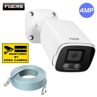 Fuers H.265 4CH POE DIY System Video Surveillance Security System Kit  Camera Surveillance CCTV Face Audio Video Recorder