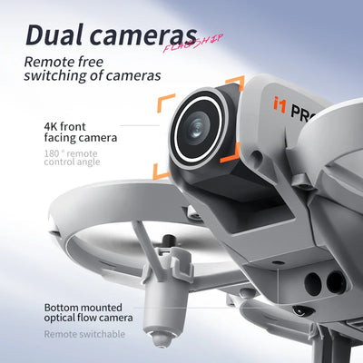 2025 New i1PRO Mini Drones 8K Aerial Photography Machine Dual Camera HD FPV Quadcopter Five-side Obstacle Avoidance Foldable UAV