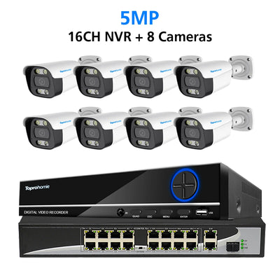 16CH 4K 8MP H.265 POE NVR CCTV Security Camera System with 5MP Audio Record IP66 Outdoor Waterproof IP Camera Video Surveillance