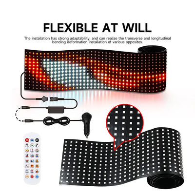 Large APP Truck Car Devil Eye LED Pixel Panel Light Remote Music Control Custom Text Lighting Scrolling For Board Windshield