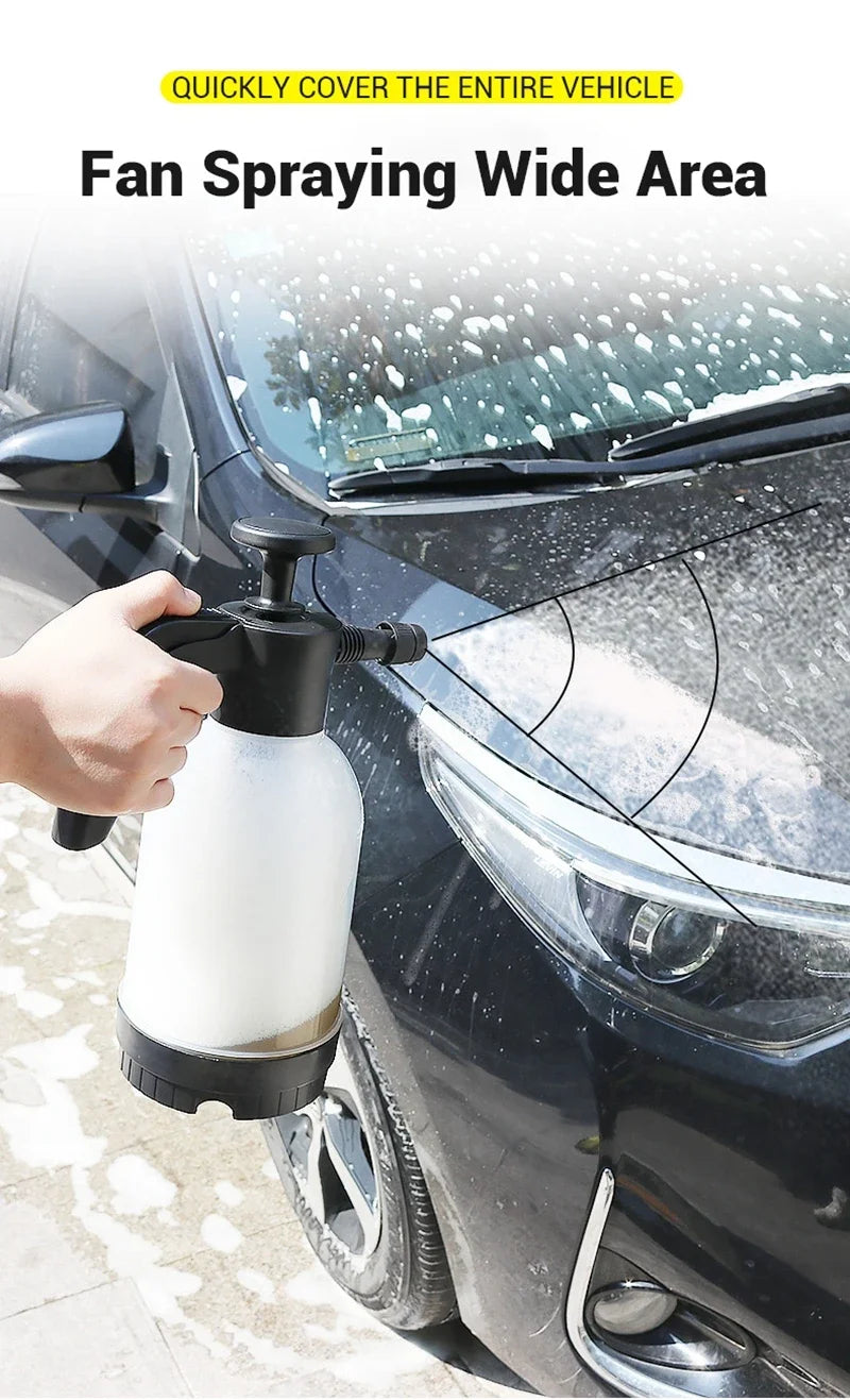 Car wash foam spray can high pressure hand spray car wash pot 2L dual-purpose car wash spray head watering garden spray pot