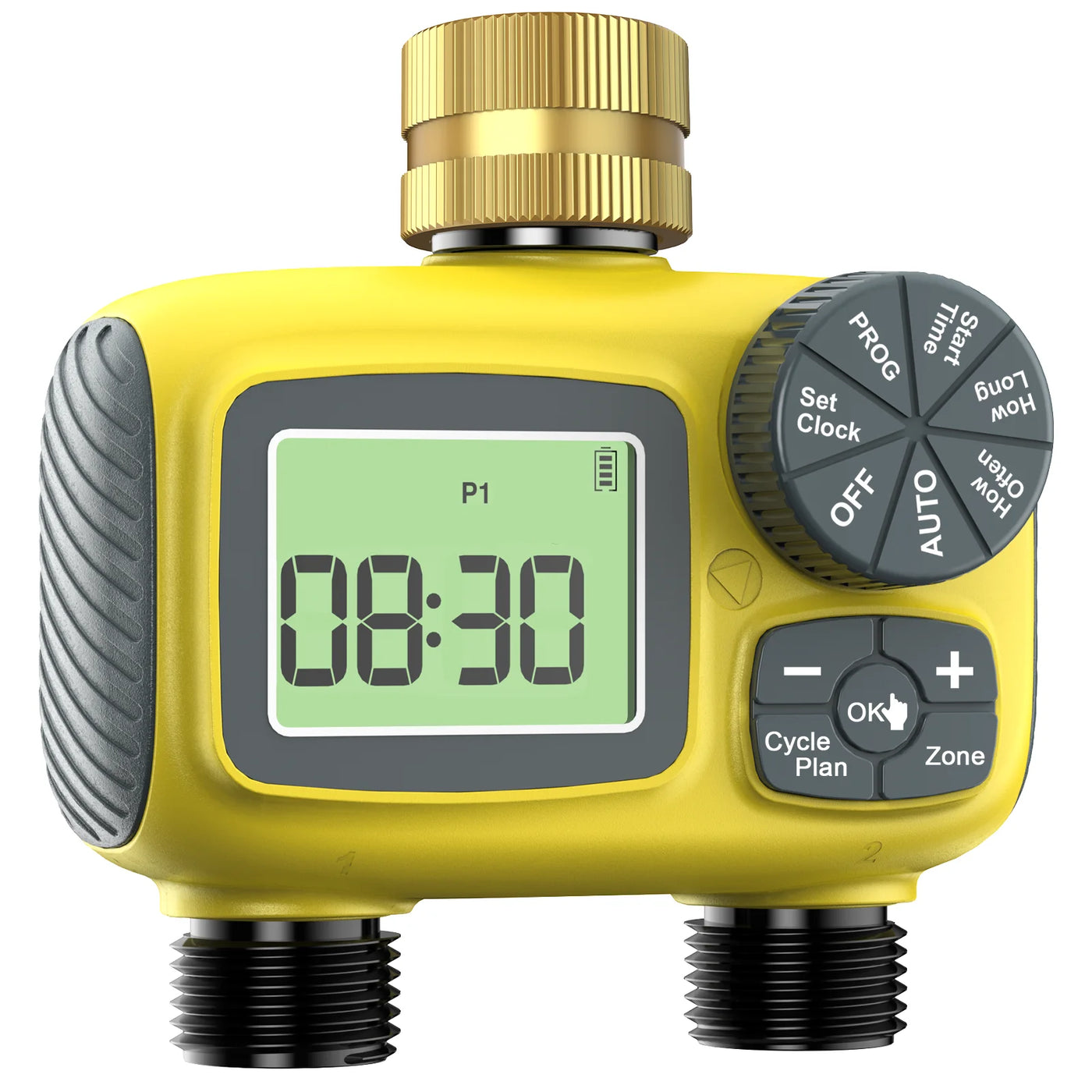 Haozee Smart Water Timer Intelligent 1/2/3-Outlet Irrigation Watering System Sprinkler Timer Garden Programmer IPX7 LCD Display