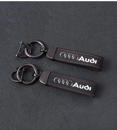 1Pcs Car Styling Keychain Ring Suede Key Accessories For Audi Sline A1 A3 A4 A5 A6 A7 A8 Q2 Q3 Q5 Q7 Q8 TTS B6 B8 C5 B9 S1 S5 S7