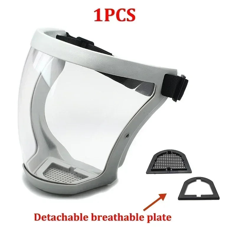Work Protection Mask Transparent Facial Shield Transparent Facial Protector Face Protective Screen Kitchen Accessories Gadgets