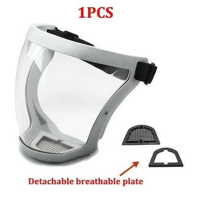 Work Protection Mask Transparent Facial Shield Transparent Facial Protector Face Protective Screen Kitchen Accessories Gadgets