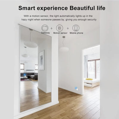 Tuya 2 in 1 Zigbee Mini PIR Motion Detector + Bright Lux Light Passive Infrared Security Burglar Alarm Sensor App Remote Control