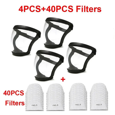 Work Protection Mask Transparent Facial Shield Transparent Facial Protector Face Protective Screen Kitchen Accessories Gadgets