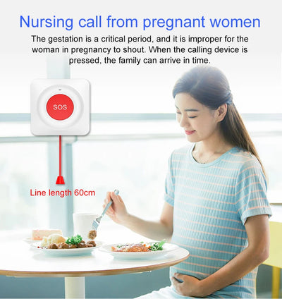 Tuya Smart Wireless SOS Emergency Call Button WiFi/Zigbee Button for Elderly Children Patients Safety Alert and Assistance