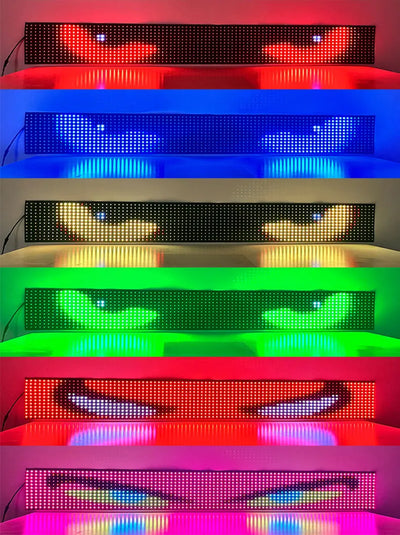 Large APP Truck Car Devil Eye LED Pixel Panel Light Remote Music Control Custom Text Lighting Scrolling For Board Windshield